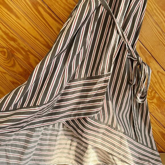 Great Jones Stripe Handkerchief Wrap Dress - Picture 3 of 6